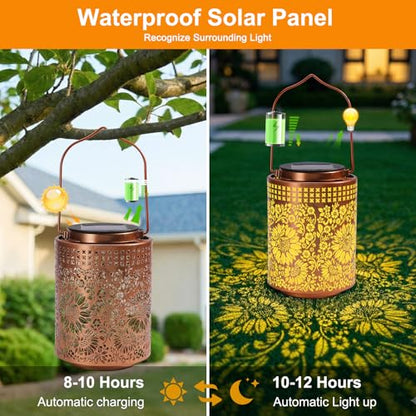 ZKLILI Sunflower Solar Lanterns Outdoor Waterproof Hanging Solar Lights Sunflower Gifts for Women Men Mom Lanterns for Yard, Patio, Lawn, Pathway, Landscape, Garden Decor - style: Sunflower