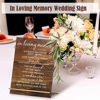 Chunful in Loving Memory Wedding Memorial Table Sign for Wedding,Classic - style: Classic