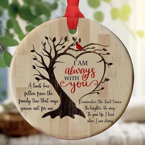 Jocidea Cardinal I Am Always with You - Memorial Christmas Ornament - Condolence Gift - Loss of Loved One Gift - color: Remember the Best Times, the Laughter and the Song