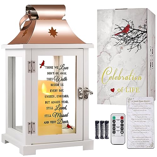 Memorial Lantern, Sympathy Gifts for Loss of Mom/Dad/Loved One, Bereavement Gifts, in Memory of Loved One Lantern,Celebration of Life, Memorial Gifts, Funeral Lantern,Those WE Love Don't GO Away - color: Those We LOVE Don't go away