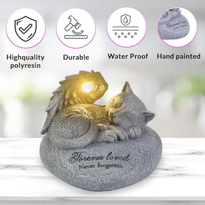 Cat Memorial Gifts for Loss of Cat,Pet Sympathy Gift,is Placed in The Outdoor Garden or Tombstone Loss of Pet Sympathy Gift