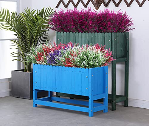 RECUTMS Outdoor Artificial Plant UV Resistant Flower Fake Stems Plants 12Pc - color: Fuchsia, size: 12 Bundles