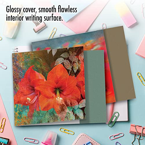 The Best Card Company - 10 Assorted Flower Cards Blank for Women (4 x 5.12 Inch) - All Occasion Floral Greetings Boxed - Wall Flowers AMQ6129OCB-B1x10 - style: Wall Flowers