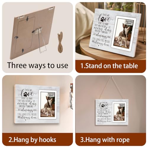 Dog Memorial Gifts Picture Frame, Pet Memorial Gifts for Dogs, Loss of Dog Sympathy Gift, Pet Loss Gifts Dog Remembrance Gift, Cat Passing Away Memorial Frame, Pet Memorial Gifts forcats 4x6" Photo