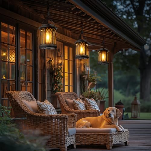 6-Pack Solar Lanterns Outdoor Waterproof: Hanging Lantern Decorative Accent - size: 6 Pack