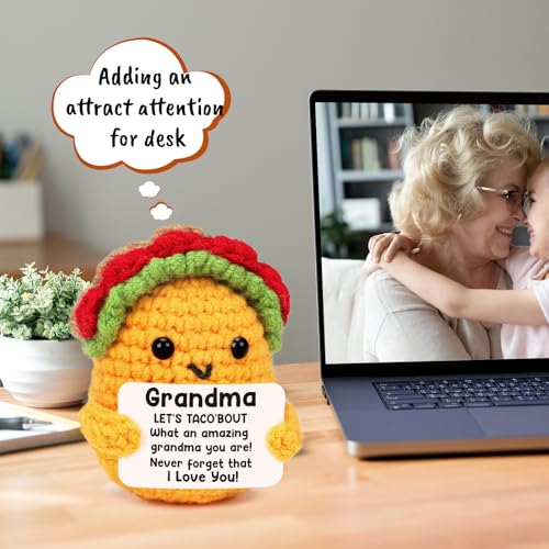 Grandma Gifts Grandparents Day Christmas Birthday Gifts for Grandmother | Gigi Gift for Great Best Grandma Ever Mothers Day Christmas Funny Granny Grandparents Mimi Nana Handmade Crochet Taco - style: Grandma