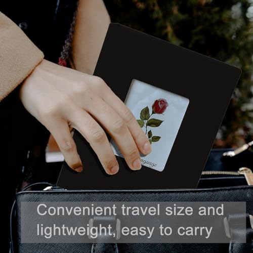 Photo Albums 4x6 Pictures, Polaroid Photos Album Book, Photo Book Small Linen Cover Photo Album, 50 Page Holds 100 Pictures, Photobook for Valentines Day, Anniversary, Vacations, Wedding Baby Black - color: Black
