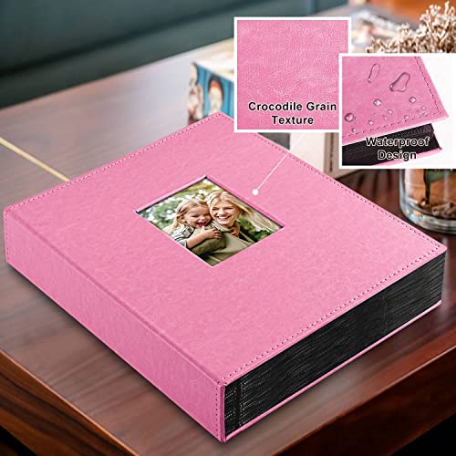 Ywlake Photo Album 4x6 400 Pockets, Leather Photo Albums Holds 400 Vertical Pictures Only Pink - color: Pink, size: 400 Pockets