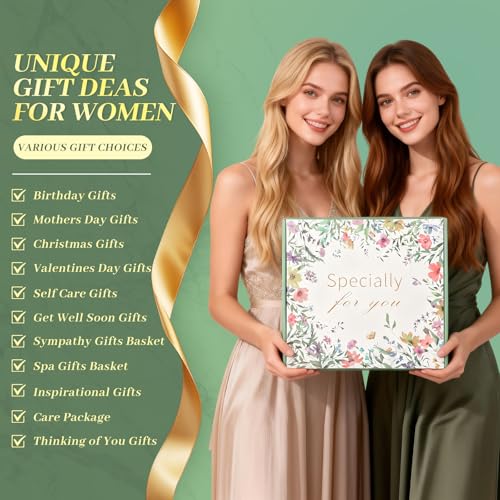 11 PCS Birthday Gifts for Women, Get Well Soon Gifts Baskets for Women Self Care,Thank You Gift,Spa Care Package After Surgery Thinking of You Sympathy, for Mom Her Wife Sister Friend (Blanket) - color: Sage Green