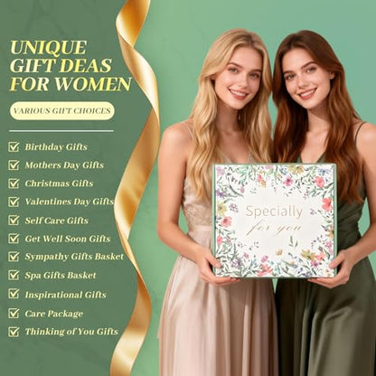 11 PCS Birthday Gifts for Women, Get Well Soon Gifts Baskets for Women Self Care,Thank You Gift,Spa Care Package After Surgery Thinking of You Sympathy, for Mom Her Wife Sister Friend (Blanket) - color: Sage Green