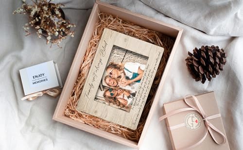 Best Friend Picture Frame, Family Isn't Always Blood Friends Picture Frame, Rustic White Family Photo Frames, Bestie Birthday Graduation Friendship Gifts Ideas, Home Office Tabletop Decor-f04 - size: Family Isn't Always Blood-04