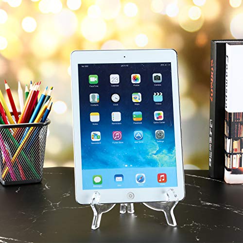 HESTYA 6 Pack 7 Inch Clear Acrylic Easel Stands for Plate Display - color: Clear, size: 7 Inch