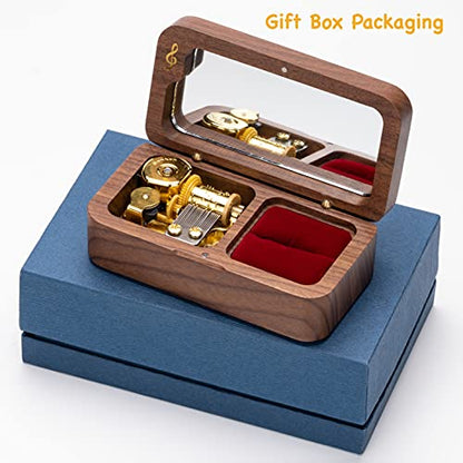 BELLA GLOBE You are My Sunshine Music Boxes Sunshine Gift for Women Mom Daughter Wife Grandma Sunflower Gifts for Girlfriend Walnut Wood You are My Sunshine Jewelry Music Box - color: Music Box