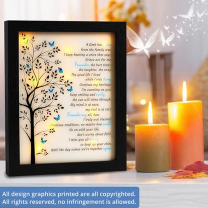 Memorial Gifts LED Shadow Box Sympathy Condolences Grief Butterfly Tree - size: Butterfly Tree