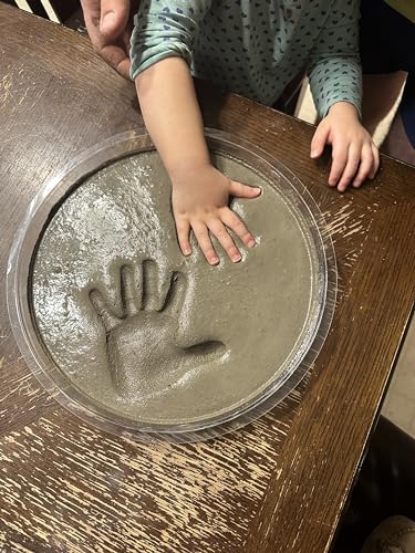 Large DIY Stepping Stone Kit, Handprint Stepping Stone, Mother's Day Gift, Footprint Stepping Stone (10 Inch) - size: 10 Inch No Stamp
