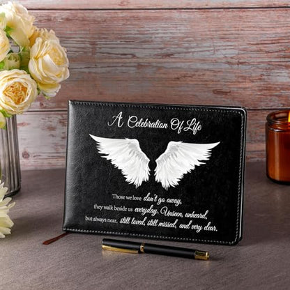 Yingzhao Memorial Funeral Guest Book with Pen 144 Pages Cardinal Funeral Guest Sign in Book for Memorial Service Celebration of Life Party Supplies in Loving Memory(Classic Style) - style: Classic Style