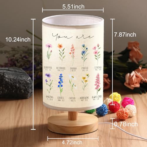 WSYEAR Christian Gifts for Women, Christian Table Lamp with Flowers, Birthday Gifts for Women, Inspirational, Religious Gifts for Sister, Friend, Daughter, Mom - color: Flower