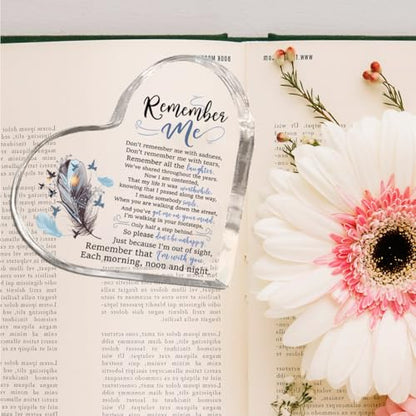 Sympathy Gift, Loss of Loved One Loss of Family Member Condolence Gifts | Condolence Gift for Loss of Loved One, Sentimental Gifts, Bereavement Gift Heart Shaped Acrylic Sign Memorial Remember Me - color: Memorial Sympathy