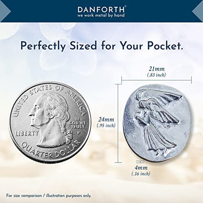DANFORTH Pocket Angel Token Bag of 10, Inspirational Pewter Coins Lead-Free | Guardian Angel Coin, Keepsake Coins for Encouragement, Remembrance & Spiritual Gifts - color: Inspirational Angel Coins Bag of 10