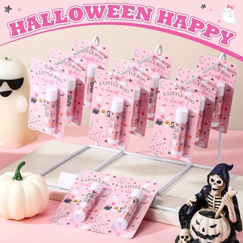 30 Pack Halloween Lip Balms Gift Bulk Little Boo Games Prizes Favor - style: Little BOO