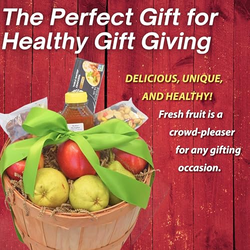 Capital City Fruit Signature Fresh Fruit Gift Basket with Apples, Pears, Crackers, Honey and Nuts (With Sympathy)
