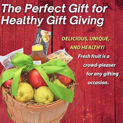 Capital City Fruit Signature Fresh Fruit Gift Basket with Apples, Pears, Crackers, Honey and Nuts (With Sympathy)