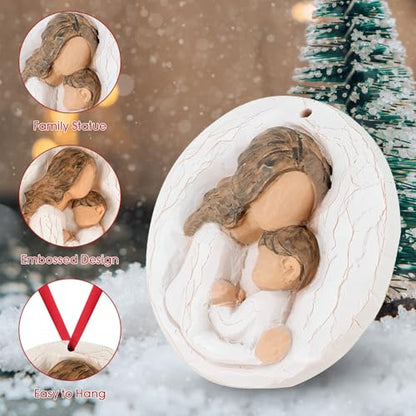 3D Mom Christmas Ornament 2026, Mom Birthday Gifts - Mother and Kid Figurine Gifts for Christmas Tree - Mother's Day for Mother with Toddlers - style: Mom & Baby