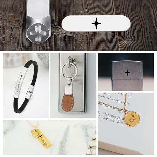 Yoption 6mm 1/4'' Star Metal Stamp, Metal Punch Stamping Tool DIY Arts and Crafts Supplies for Stamping/Punching Jewelry, Clay, Leather, Wood - size: Star (6mm)