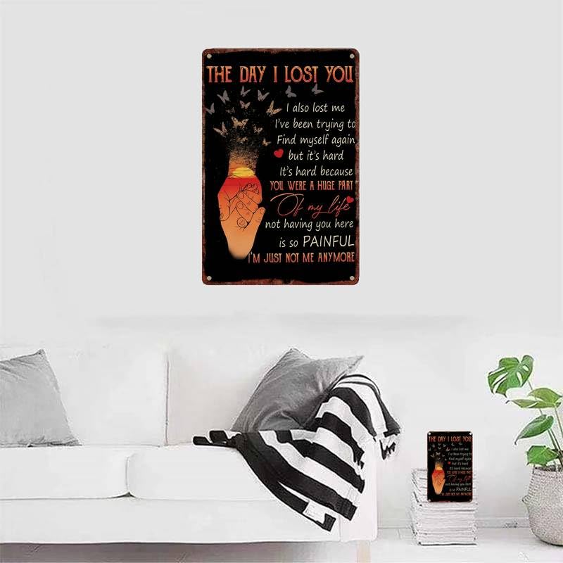 Memorial Remembrance Quote Metal Sign 8x12 Inch Aluminum Sympathy Grief Wall Art Decor for Home Living Room Bedroom Cafe Garage