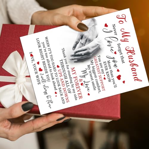 Anniversary Card for Husband, Husband Birthday Card Gifts - color: BK-122