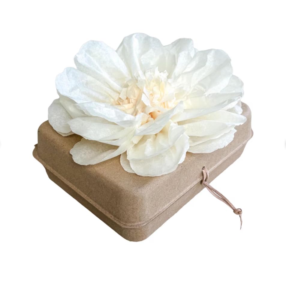 Cruise Approved Biodegradable Water Burial Urn, Ivory Flower, Large Adult - size: Large