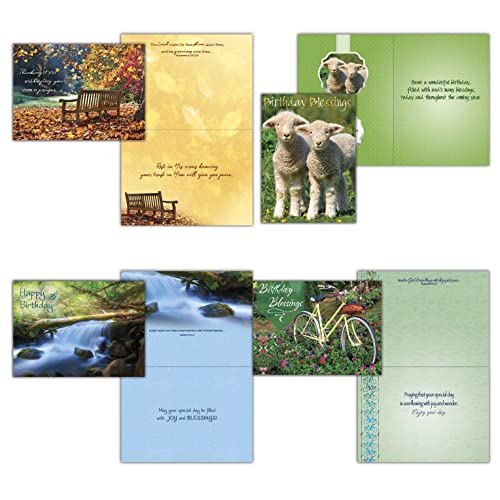 48 All Occasion Religious Greeting Cards Value Pack 1,King James Version Scriptures,Faith Based Greeting Cards,Assorted Designs including Religious Birthday, Thinking of You Cards