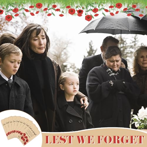 100 Pcs Poppy Memorial Day Envelopes/Mustard Seed of Faith Envelopes No Seed (Contemporary)