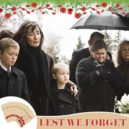 100 Pcs Poppy Memorial Day Envelopes/Mustard Seed of Faith Envelopes No Seed (Contemporary)