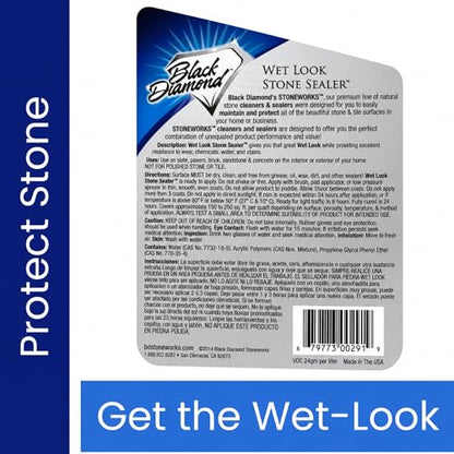 Wet Look Stone & Concrete Sealer, High Gloss for Pavers & Patios, 1 Quart | For Pavers & Patios, 1 Quart - style: 1-Quart