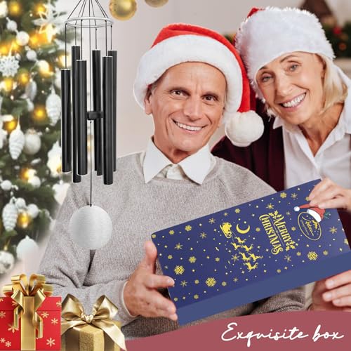 ASTARIN 36in Memorial Wind Chimes, Christmas Wind Chimes for Outdoors - size: 36”-Black-Christmas Gift Box
