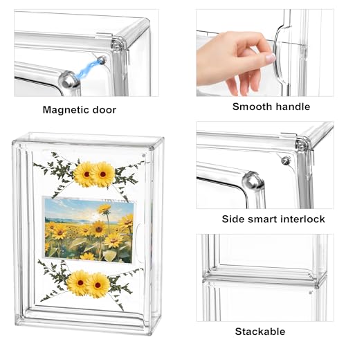 BOHOIDEE 11 x 15 Shadow Box Frame Display Case with Magnetic Door, Clear Acrylic Shadow Memory Box Frame for Flower Baby Pet Wedding Photo(1, Large-Clear) - size: Large-Clear