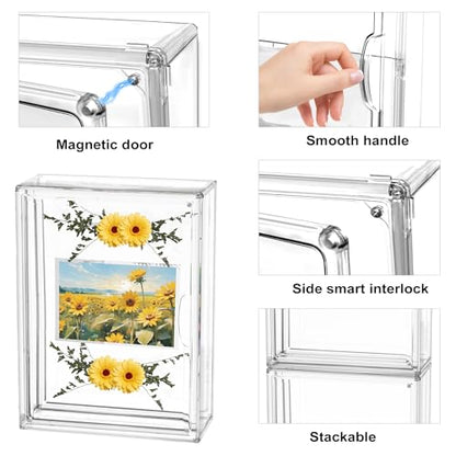 BOHOIDEE 11 x 15 Shadow Box Frame Display Case with Magnetic Door, Clear Acrylic Shadow Memory Box Frame for Flower Baby Pet Wedding Photo(1, Large-Clear) - size: Large-Clear