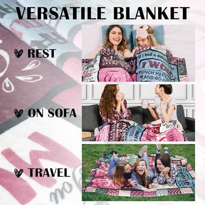 Best Friend Blanket 60"X50", Birthday Gifts for Best Friend Women, Friendship Gifts for Women, Bestie Gifts, Friendship Throw Blanket for My Best Friend, Bestie, BBF, Soul Sister - color: Pink Friend
