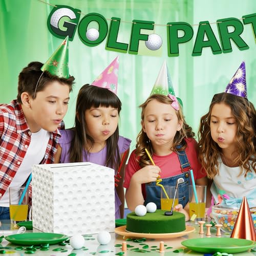 Golf Card Box Sports Party Favors Post Box Cardboard Receiving Money Holder for Golf Theme Wedding Reception, Baby Showers, Anniversary, Birthday Party, Graduation Table Centerpiece Decorations - style: Golf