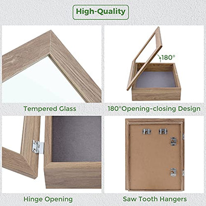 Frametory 8.5x11 Shadow Box Frame Display Case, 2-inch Depth (Tan) - color: Tan, size: 8x10.5(1 Set)