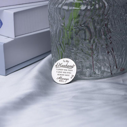 Pocket Hug Token for Women Mom Friend Birthday gifts for Her Him Long Distance Gifts for Men Dad Son Inspirational Keychain - color: To My Husband