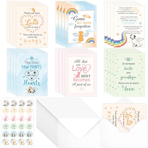24 Pcs Loss of Pet Sympathy Cards - color: Pet Sympathy