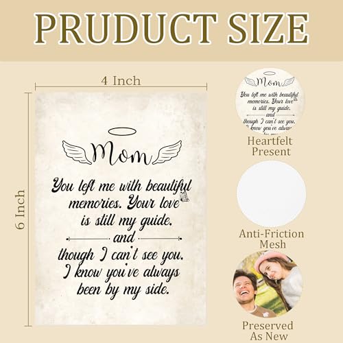 Mom Memorial Photo Album Holds 36 4x6 Photos, Remembrance Bereavement Gift for Loss of Mother, Loss of Mom Sympathy Gifts Small Photo Album Memory Keepsake - color: Mom Mourn b