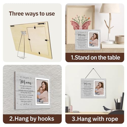 SteadStyle Mom Memorial Picture Frame– Memorial Gifts for Loss of Mother | Sympathy Gifts for Loss of Mom – Bereavement Keepsake for Loved One – Remembrance Photo Frame, Fits 4x6 Inch Photo