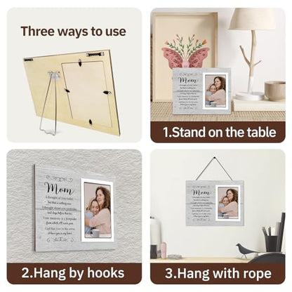 SteadStyle Mom Memorial Picture Frame– Memorial Gifts for Loss of Mother | Sympathy Gifts for Loss of Mom – Bereavement Keepsake for Loved One – Remembrance Photo Frame, Fits 4x6 Inch Photo