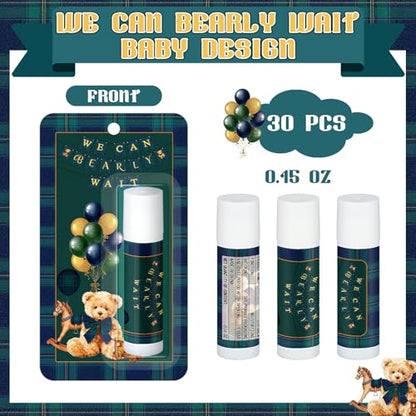 30 Pack Tartan Plaids Baby Shower Games Prizes We Can Bearly Wait Party Gifts Bulk Lip Balms Favors for Winners Adults Guests Bear Gender Reveal Favors Baby Shower Souvenirs Gift Bags Stuffers - style: Tartan Plaids Bear