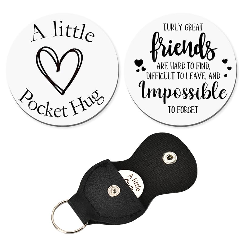 ShiQiao Spl Keychain for Women & Girls, Best Friend Pocket Hug Token, Stainless Steel, Turly Great Friends, Bestie Friendship Gifts for Christmas & Birthday - color: Turly Great Friends