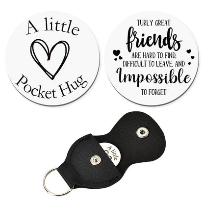 ShiQiao Spl Keychain for Women & Girls, Best Friend Pocket Hug Token, Stainless Steel, Turly Great Friends, Bestie Friendship Gifts for Christmas & Birthday - color: Turly Great Friends