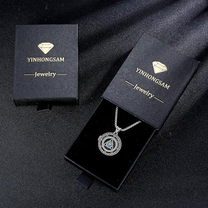925 Sterling Silver Pictures Locket Necklace for Women Men - color: Black plated 2